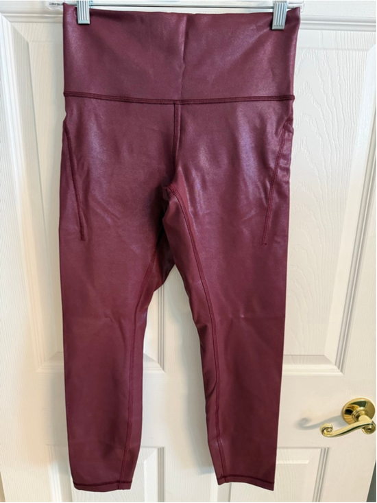 lululemon athletica Pants - Lululemon Wunder Train High-Rise Tight 25" lmt edition Radiate Foil Red Merlot 8